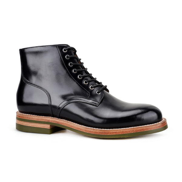 COEN Plain Toe Service Boot in Shell Cordovan