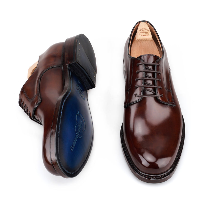 CORD Plain Toe Blucher in Shell Cordovan