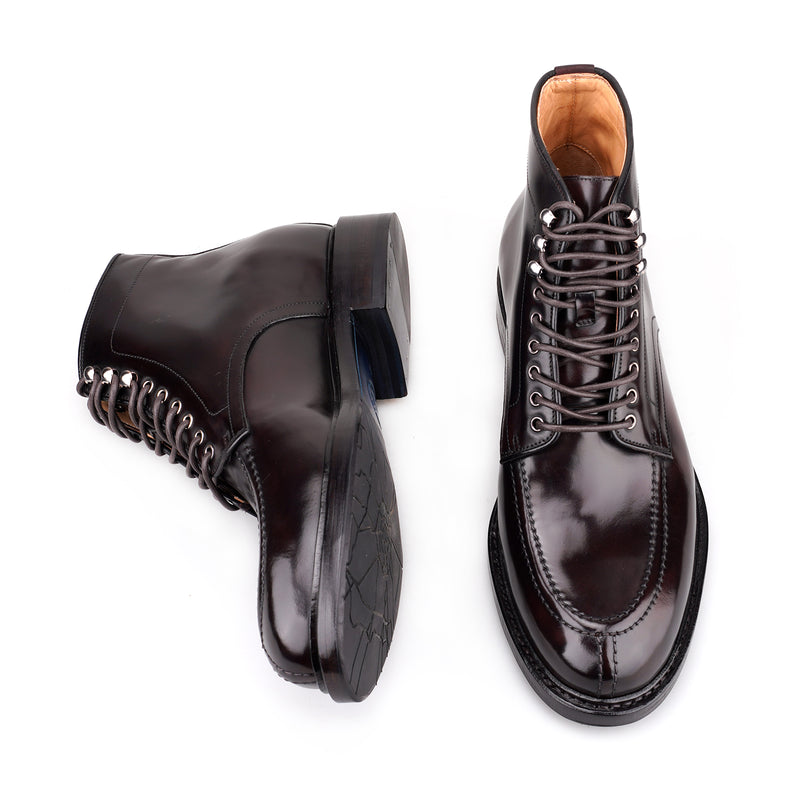 TANKER Moccasin Split Toe Boot in Shell Cordovan