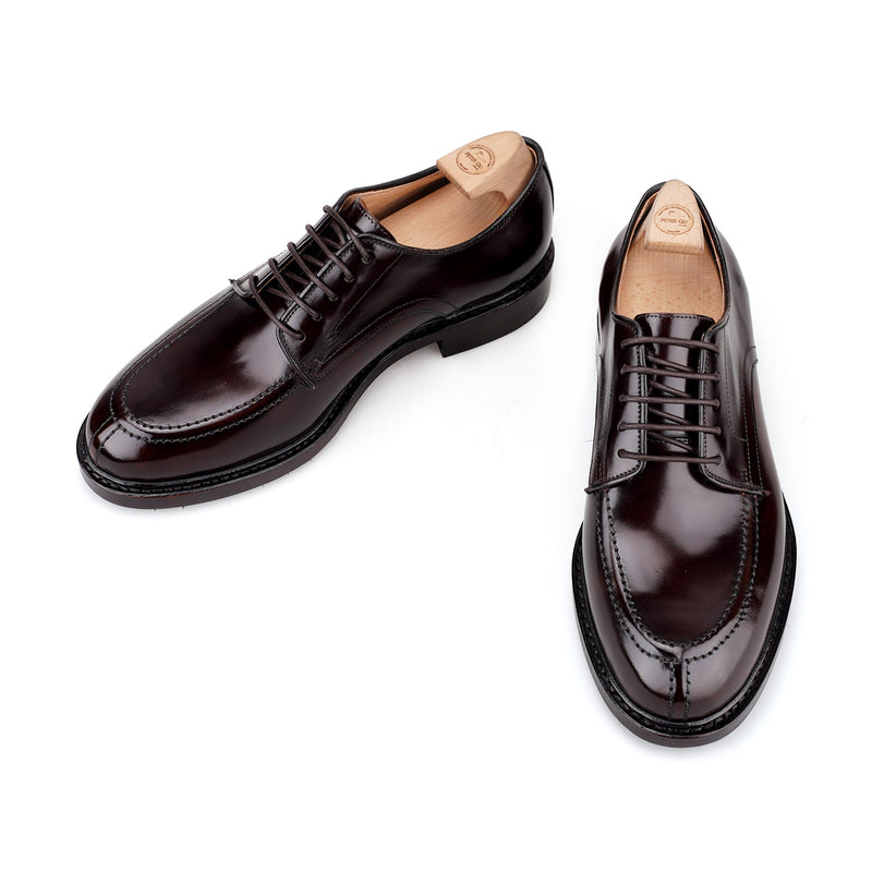 BLUCHER  Moccasin Split Toe Derby in Shell Cordovan