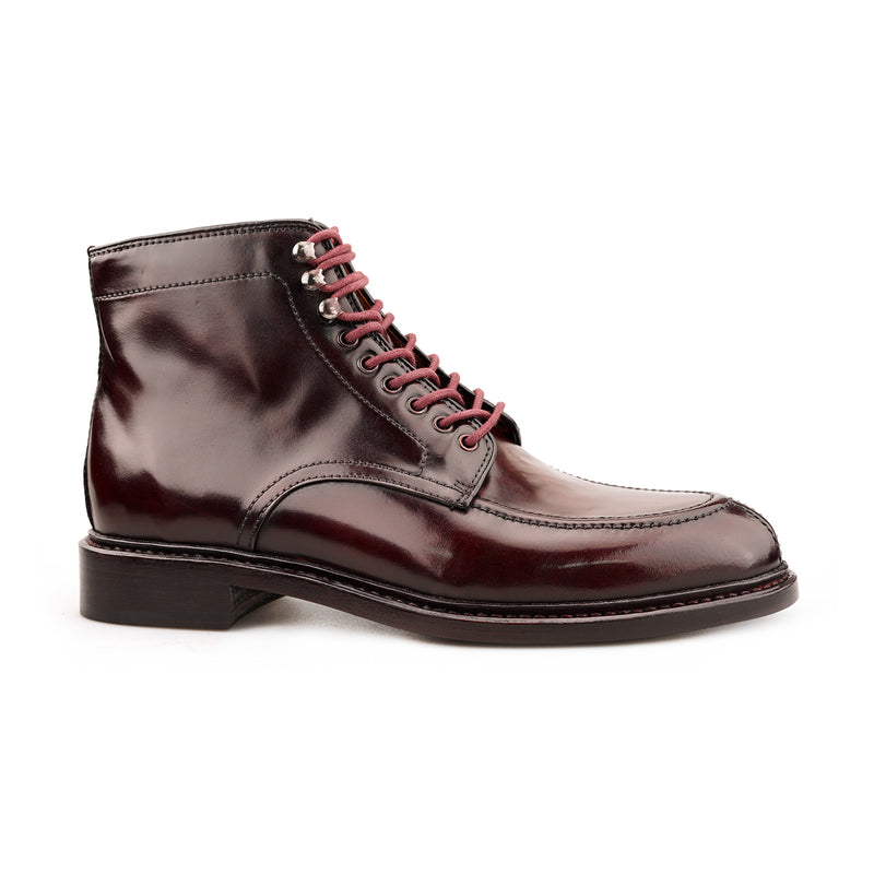 TANKER Moccasin Split Toe Boot in Shell Cordovan