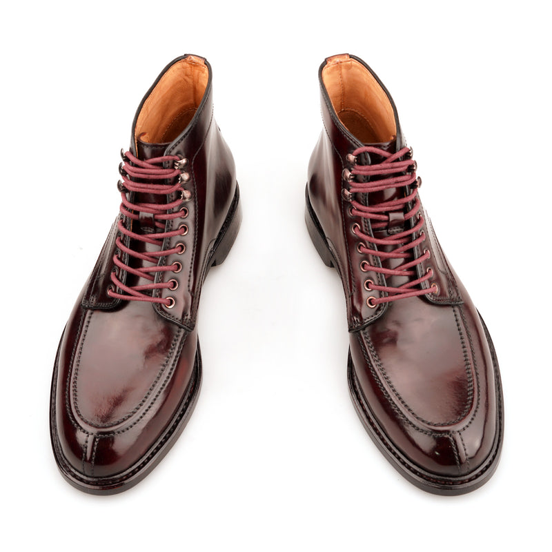 TANKER Moccasin Split Toe Boot in Shell Cordovan