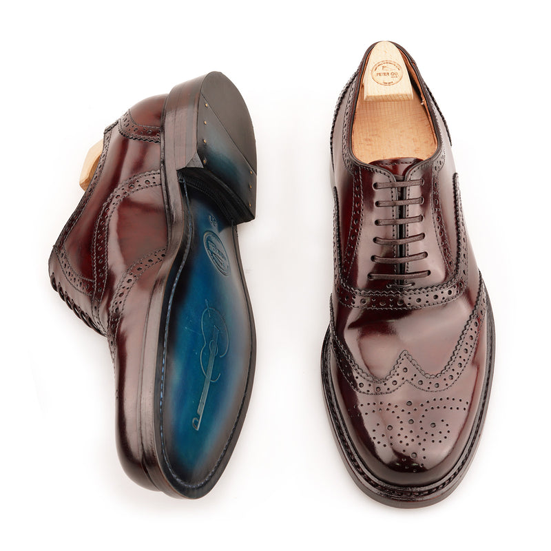 JAMES Brogues Oxford in Shell Cordovan