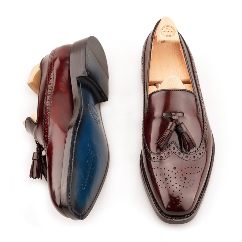 REACH Brogue Tassel Loafer in Shell Cordovan