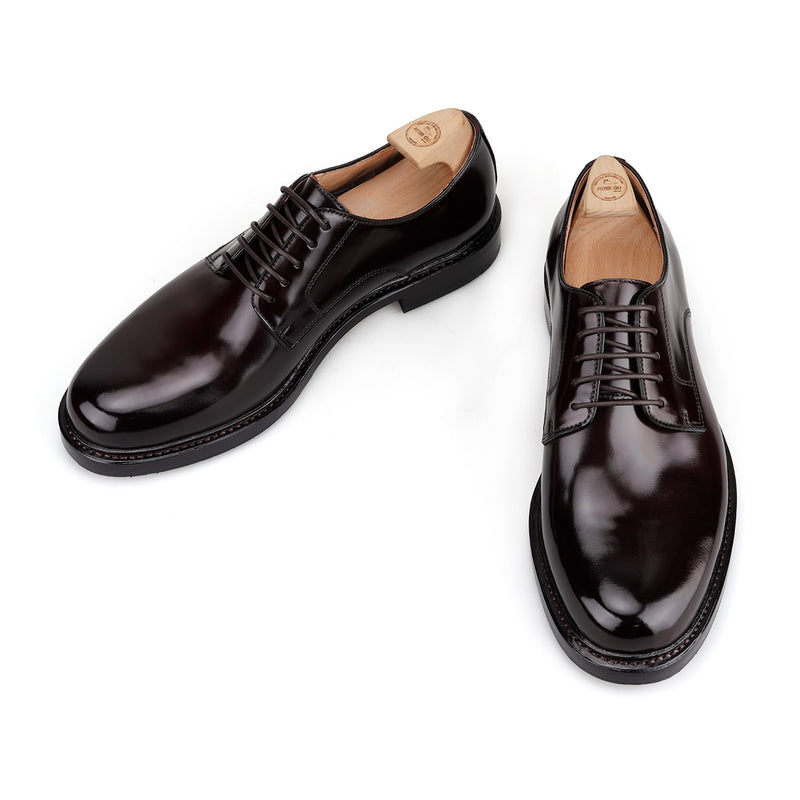 CORD Plain Toe Blucher in Shell Cordovan