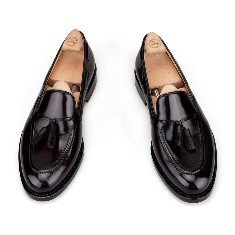 TASSEL  Moccasin Tassel Loafer in Shell Cordovan