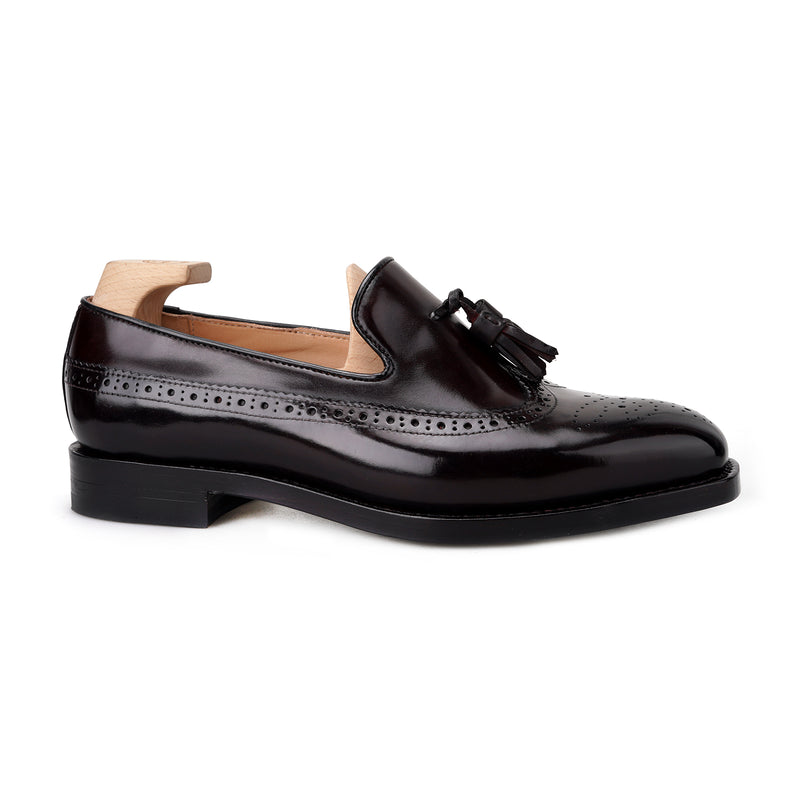 REACH Brogue Tassel Loafer in Shell Cordovan