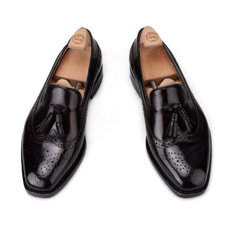 REACH Brogue Tassel Loafer in Shell Cordovan